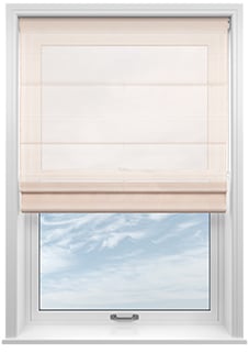 Pavia Voile, Peach Blush - Motorised Roman Blind